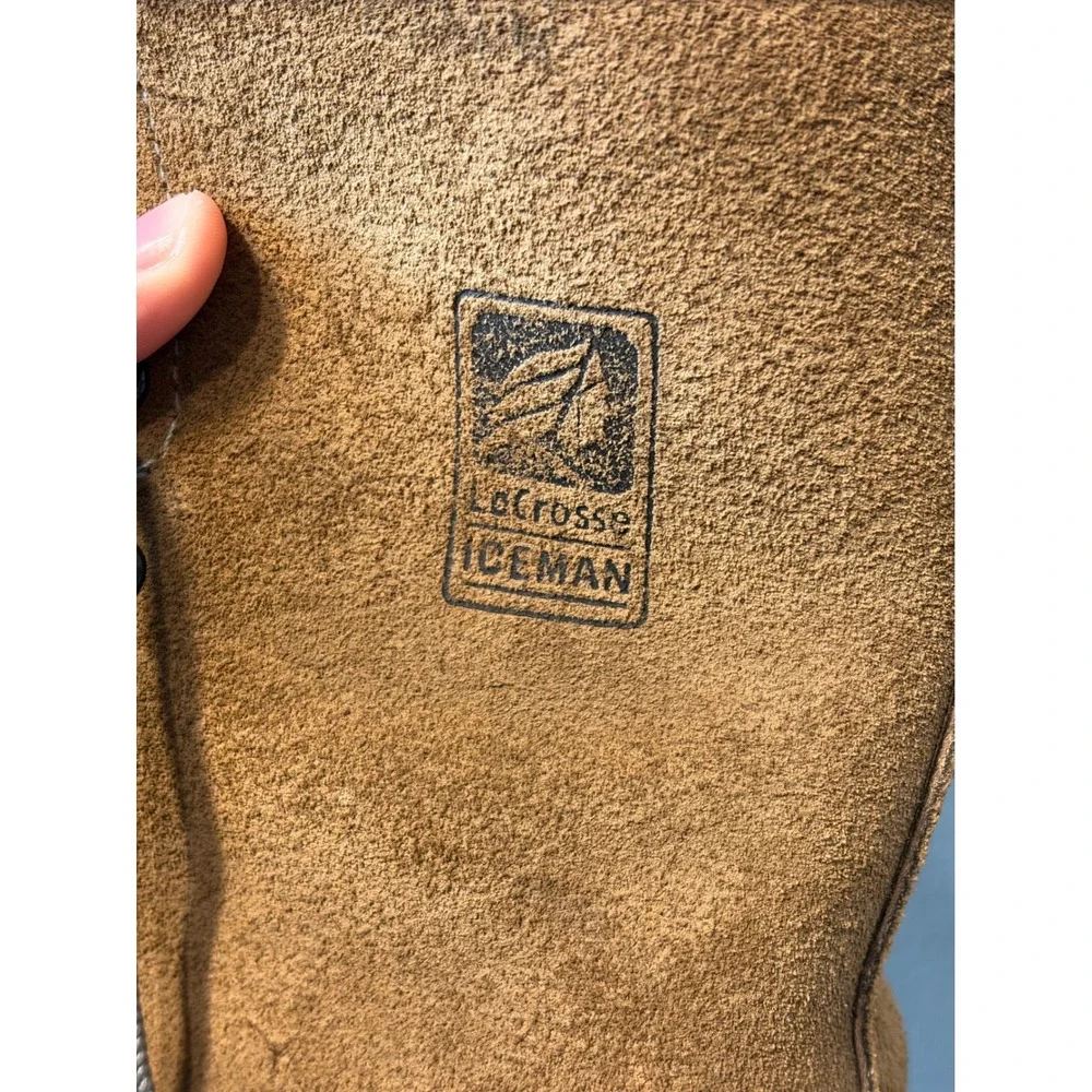 LaCrosse Iceman Vintage Winter Boots Mens 7 Tan Suede Duck Boots Made in USA